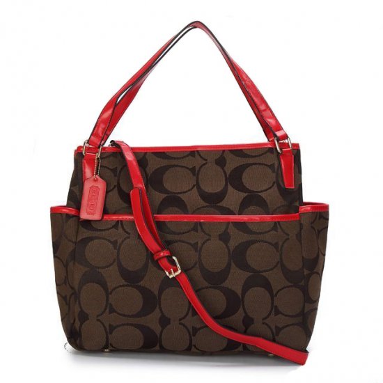 Coach Baby In Signature C Fabric Medium Brown Totes ANY | Women